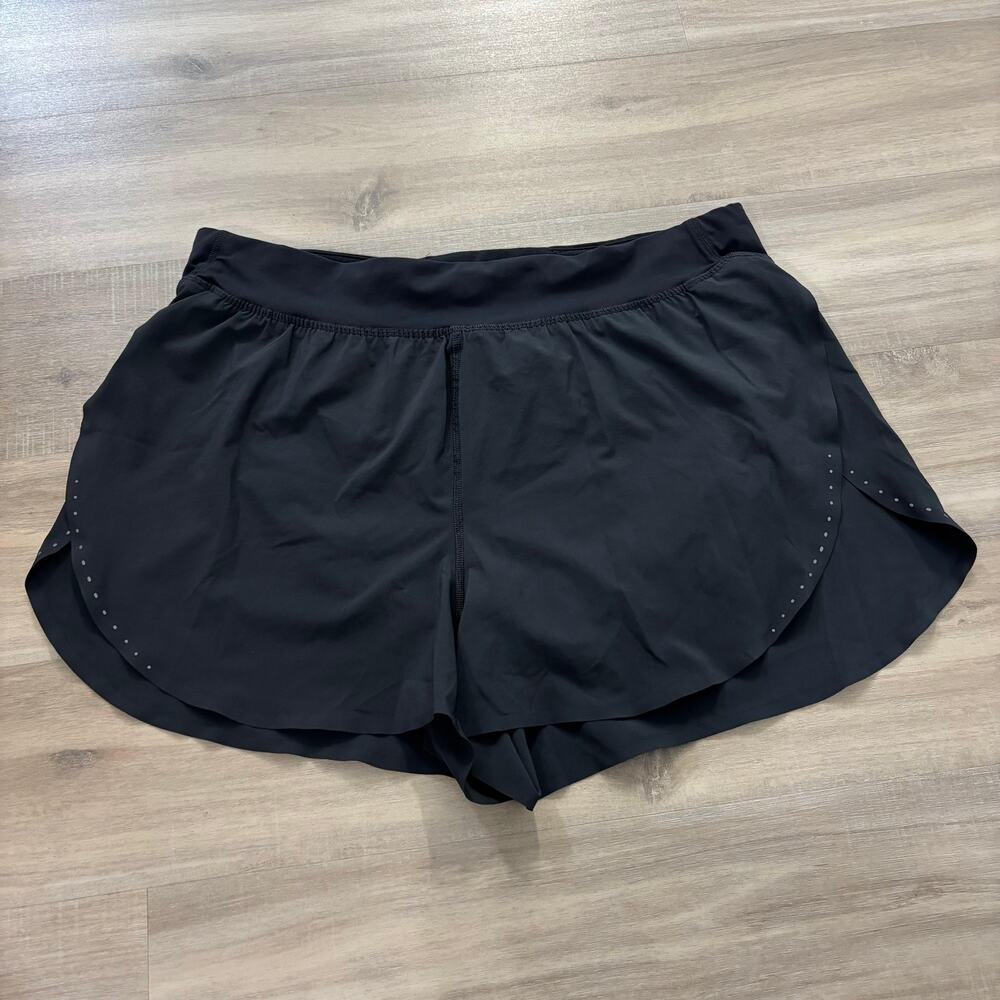 Lululemon Fast and Free Reflective High-Rise Short 3" Women Size 12 Black